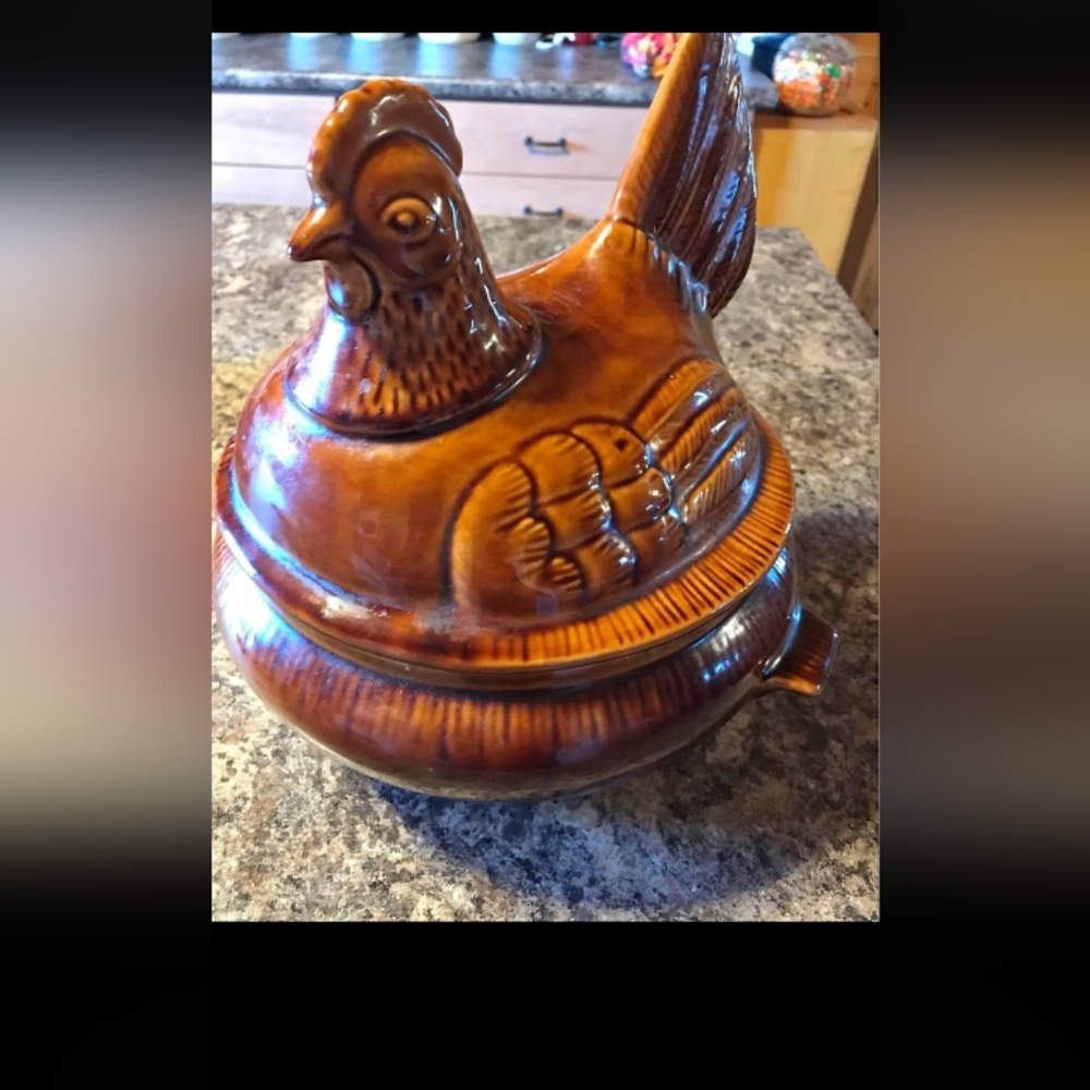 Chicken pot by American pottery